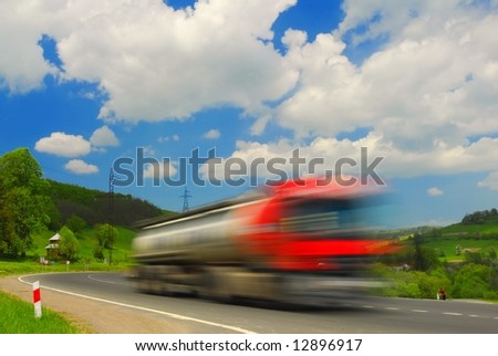 Fast moving heavy truck