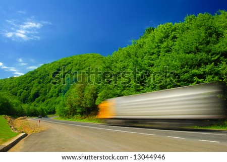Fast moving truck on duty