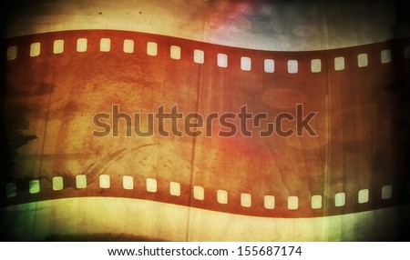 old grunge film strip background, texture