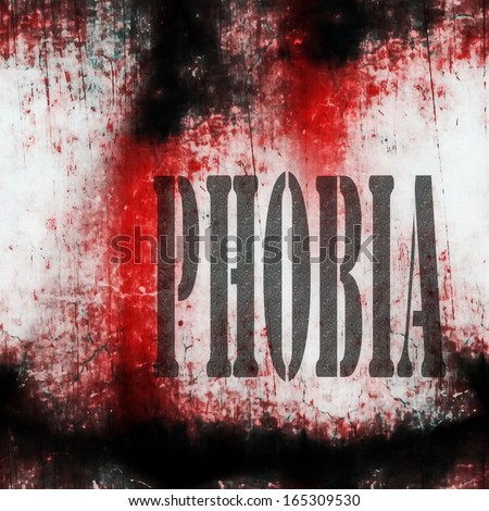 Concept phobia background