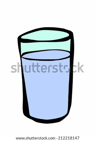 Doodle Glass Of Water Stock Photo 212218147 : Shutterstock