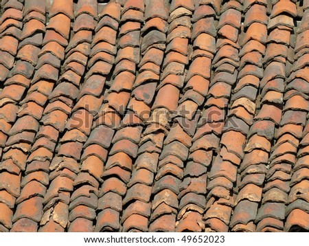 old red tiled roof
