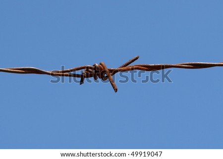 old barbed wire isolated on white for backgrounds, wire fence