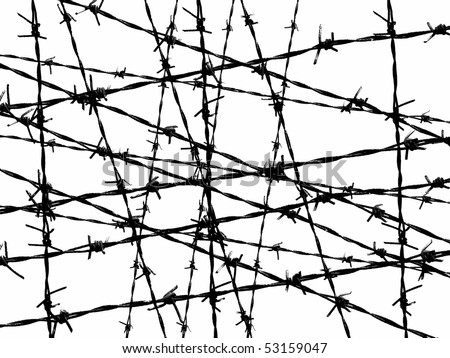 barbed wire font. stock photo : arbed wire