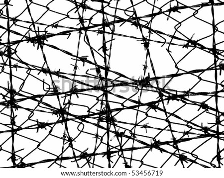 barbed wire font. stock photo : arbed wire