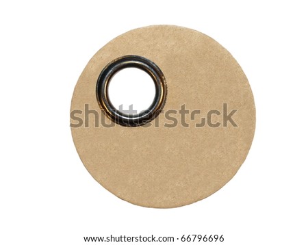 Blank round label, price tag, gift tag, sale tag, address label, isolated on white background