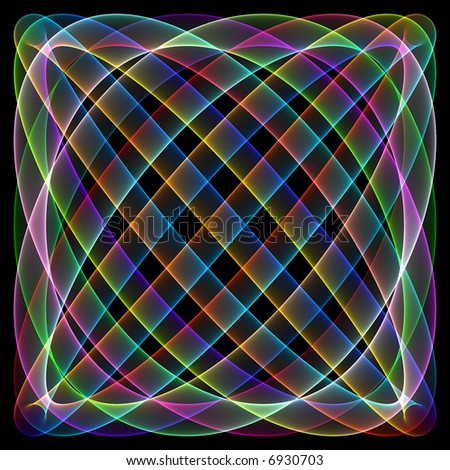 colorful lissajous computer generated energy pattern for abstract background