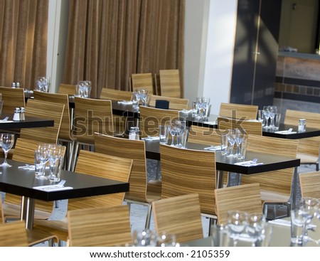 An empty restaurant waiting for the customers