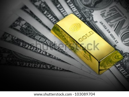 The money american dollars and gold bullion