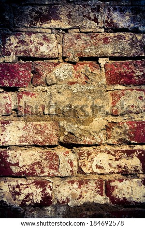 Brickwork, old grunge background for your  design artworks