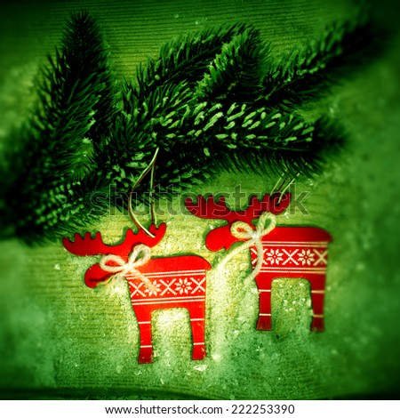 Christmas decorations background for congratulation cards and design
