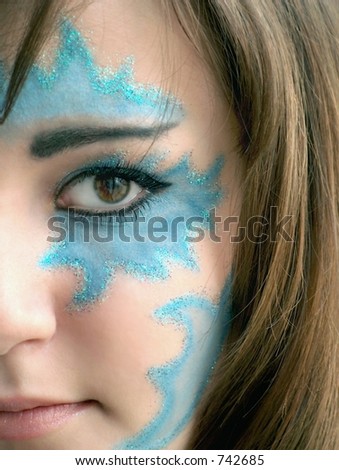 geico caveman makeup. stock photo : Fantasy make-up