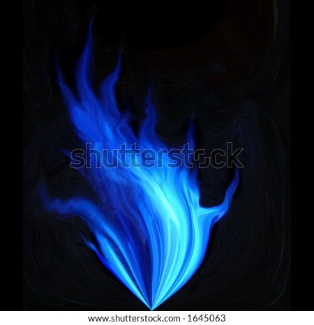 stock photo : Blue fire
