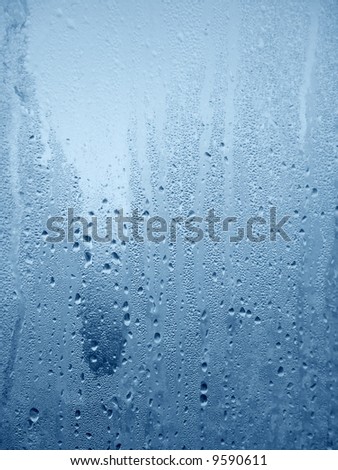 Water drops on wet window