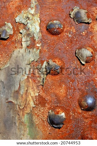 Rusty metal close-up ( detail of old gun)