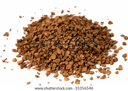 Soluble Coffee on white background