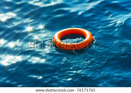 Ring-buoy in Sea in egypt