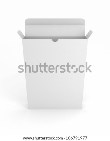 Software Carton Package Blank on white Software Carton Package Blank on white