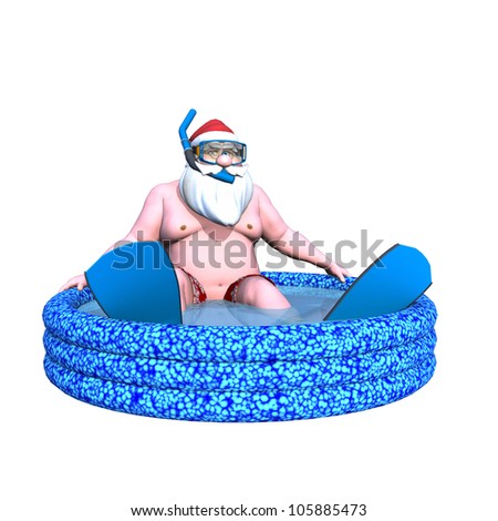 santa claus pool float