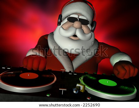 BUON NATALE - Pagina 3 Stock-photo-big-dj-sc-is-in-da-house-and-mixing-up-some-christmas-cheer-turntables-with-vinyl-albums-2252690