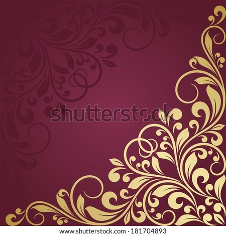 Floral greeting card. Raster version of vector.