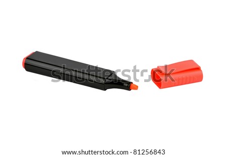 Marker highlighter pen, isolated on white background