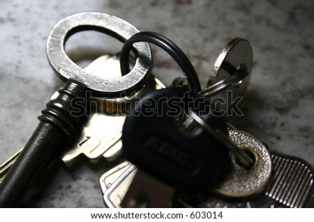 Close-up of key-ring with keys