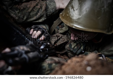 Wounded russian soldier.