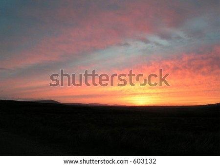 Beautiful sunset with cloud on the Isle of Lewis