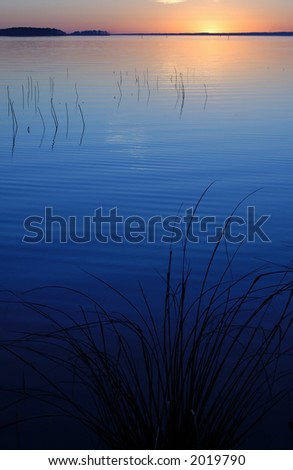 Blue Sunset with room for copy
