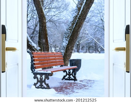 wooden bench on an iron frame with back seating