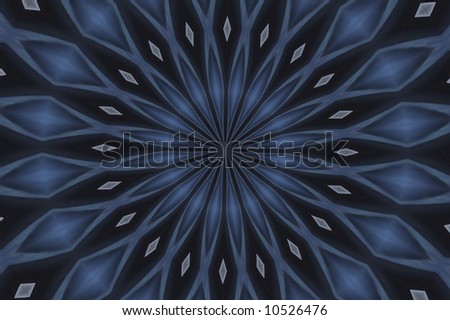 Digital image created using the kaleidoscope effect