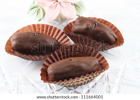 Natural chocolate candy - Dates in chocolate