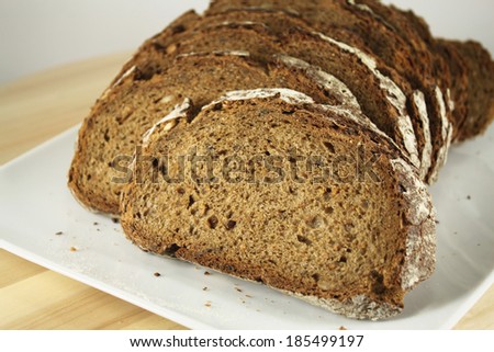Whole grain bread with seeds