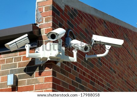 An Array of security cameras at a local school