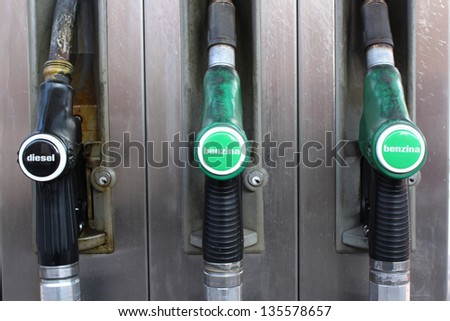 station gasoline pump gasoline and diesel