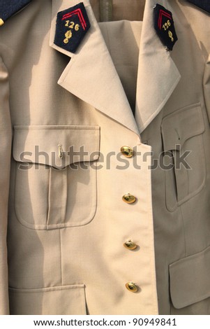necktie and coat of an old military general