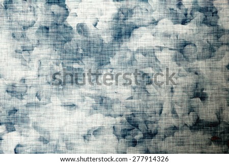 Blue metallic background, canvas texture, bright festive background. Digital fashion background