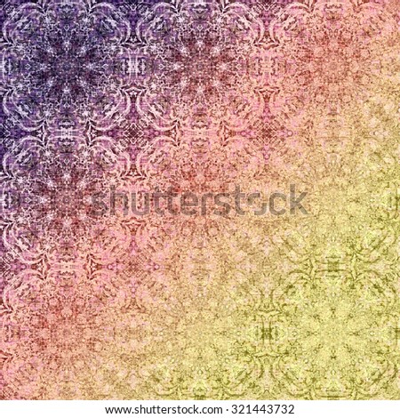 Pastel oriental pattern, indian traditional elements. Colorful foil. Royal texture for textile, wallpapers, advertisement, page fill, book covers etc. Boho metallic fabric background