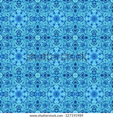 Azure traditional seamless pattern with ethnic elements. Royal texture for textile, wallpapers, advertisement, page fill, book covers etc. Boho-chic fabric background