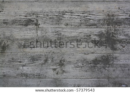 after removal of the wooden form work for concrete remained texture boards