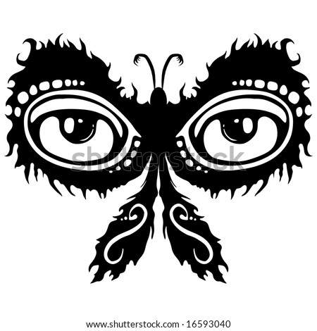 Logo Design Black  White on Stock Photo   A Black And White Tattoo Design Of A Glowing Moth With