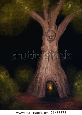 Dark Tree Paintings