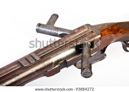double-barrelled side by side hunting gun by Joseph Needham. England. XIX century.