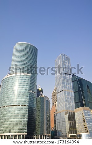 View of the Skyscrapers in the Moscow-city, Russian capital