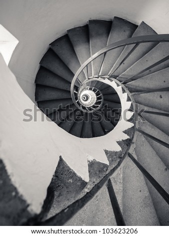 Spiral stairs in a tower