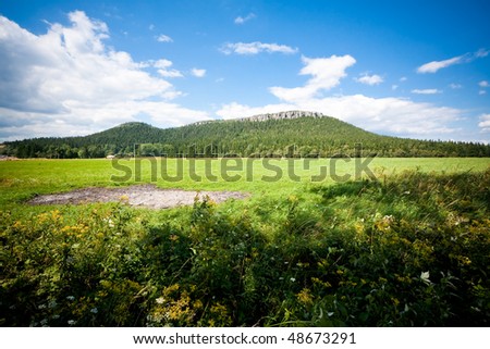 Mesa in summer landscape