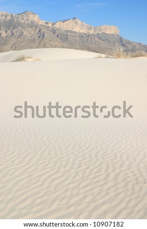 Gypsum Sand Dunes with El Capitan - Guadalupe Mountains National Park