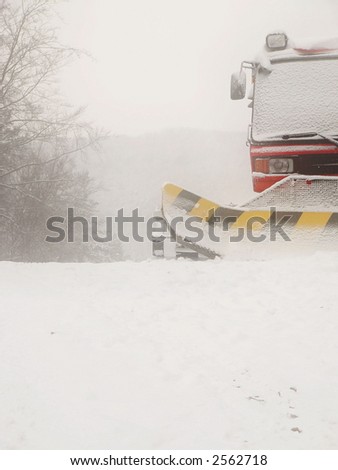 Snow plow- blizzard
