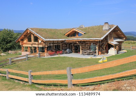 Ecological house in a mountain area
